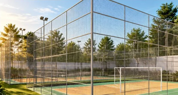 Render of a netted multisport activity area